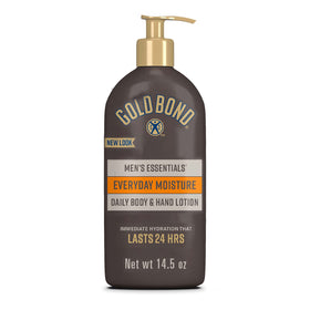 Front view of Gold Bond Men's Essentials Daily Body & Hand Lotion 14.5 Oz