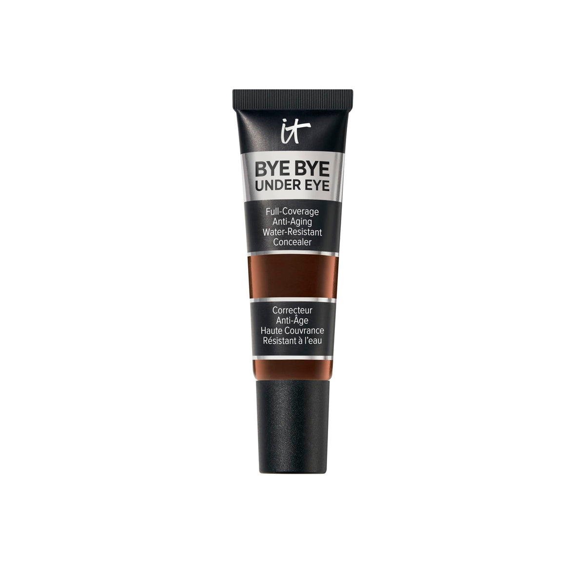 Front view of IT Cosmetics Bye Bye Under Eye Concealer in Deep Ebony