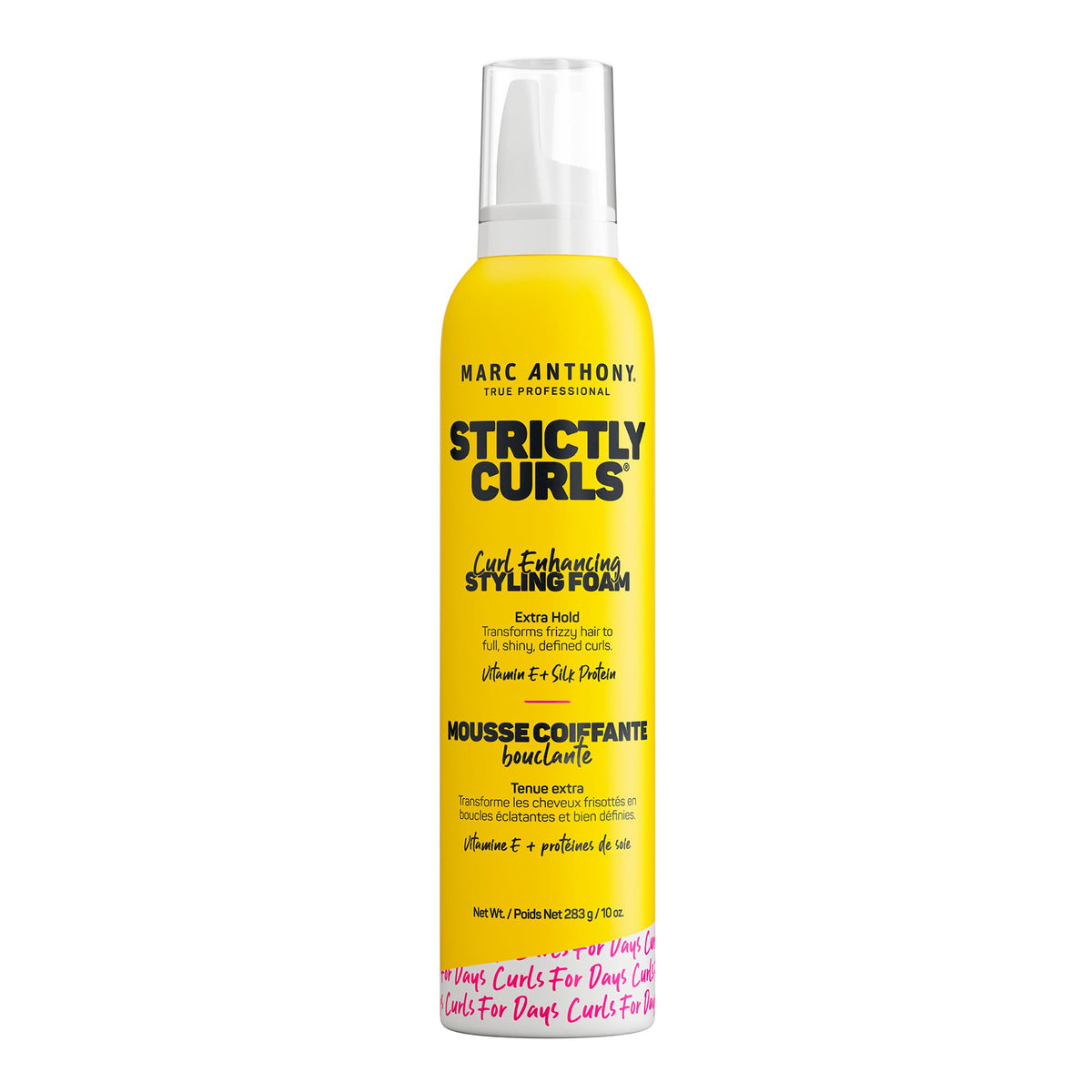 Front view of Marc Anthony Strictly Curls Defining Curl Styling Mousse 340g