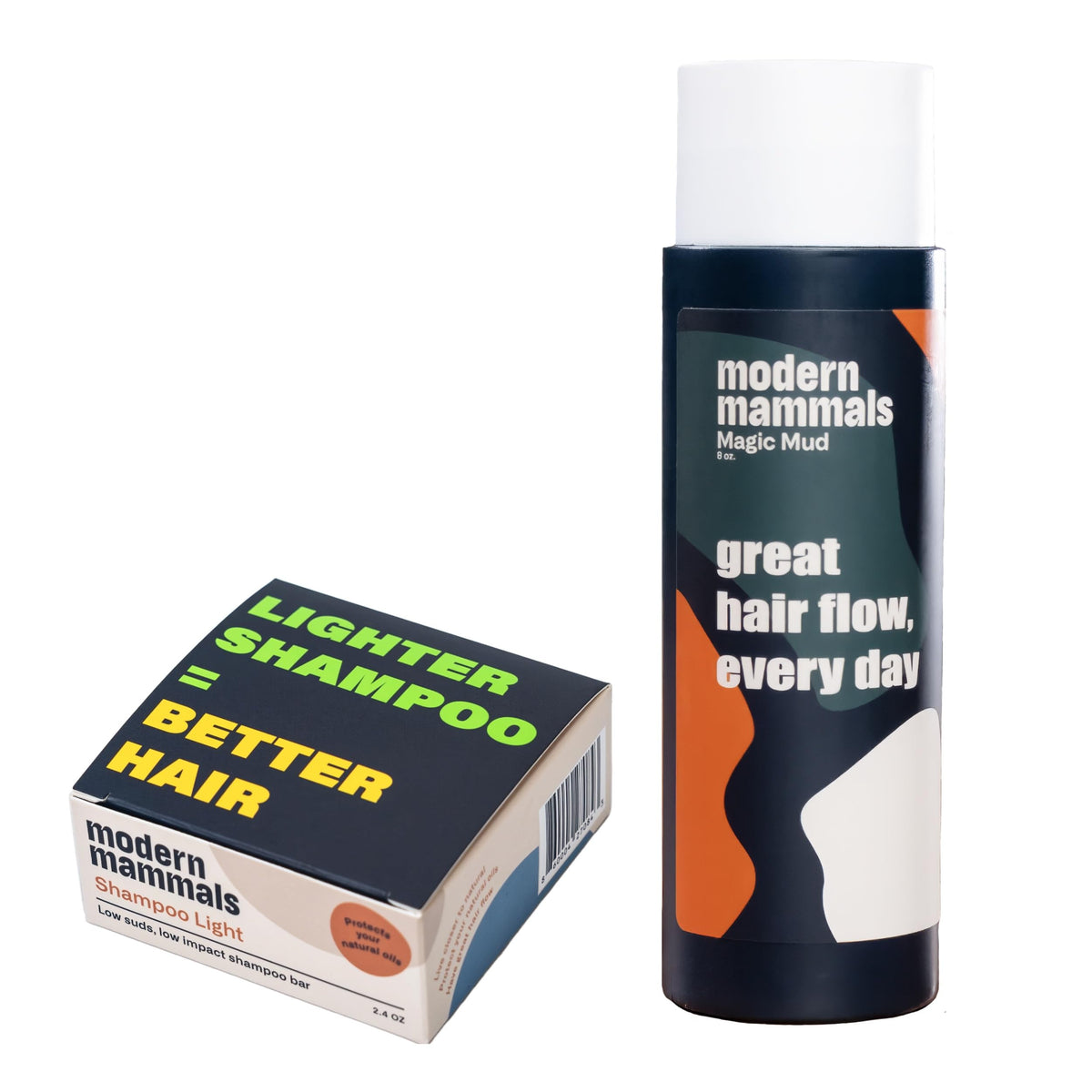 Front view of Modern Mammals Men's Shampoo Alternative 8oz bottle