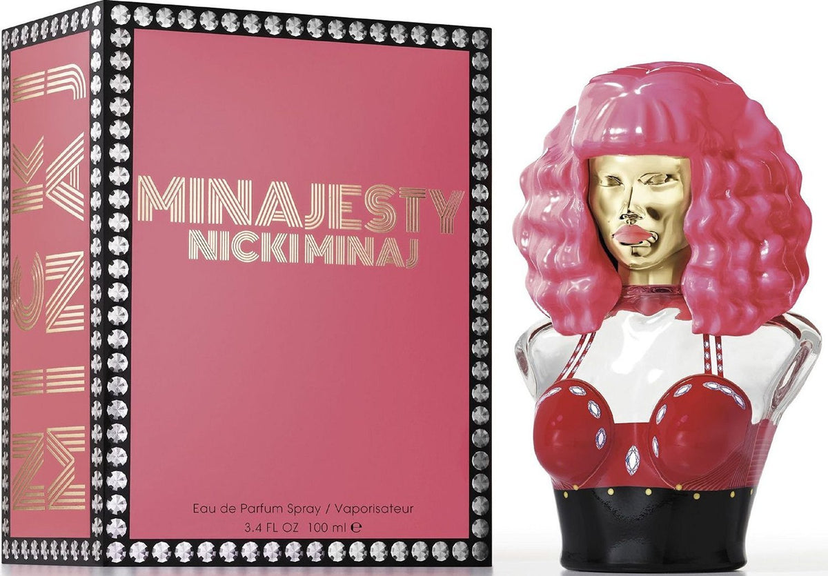 Front view of Nicki Minaj Minajesty Eau de Toilette Spray 3.4 oz bottle