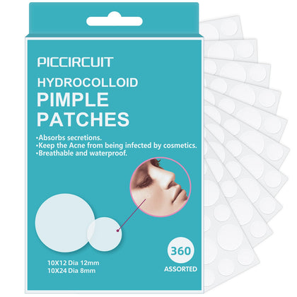 Front view of PICcircuit Hydrocolloid Pimple Patches packaging
