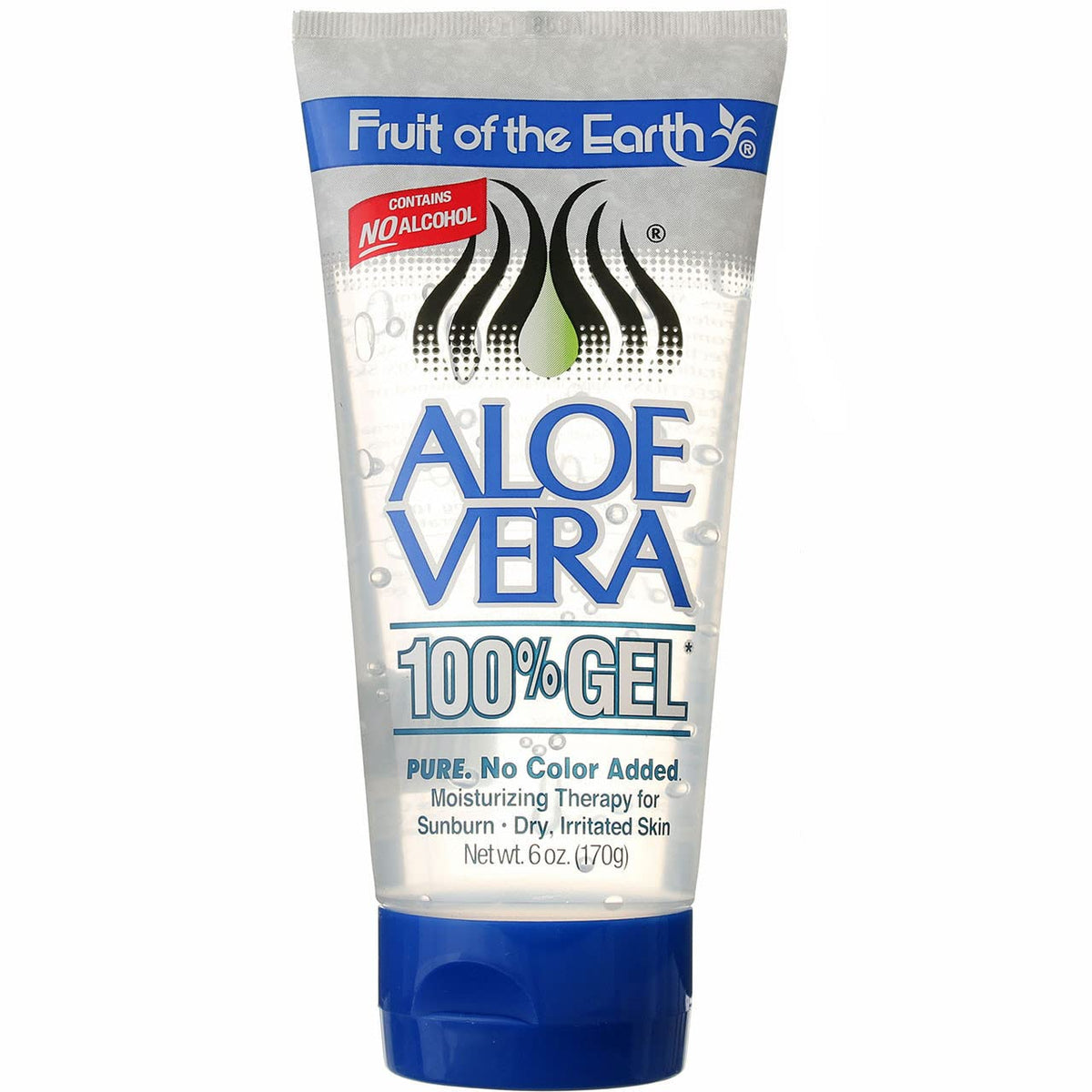 Fruit of the Earth Aloe Vera Gel 6oz back view with ingredient list