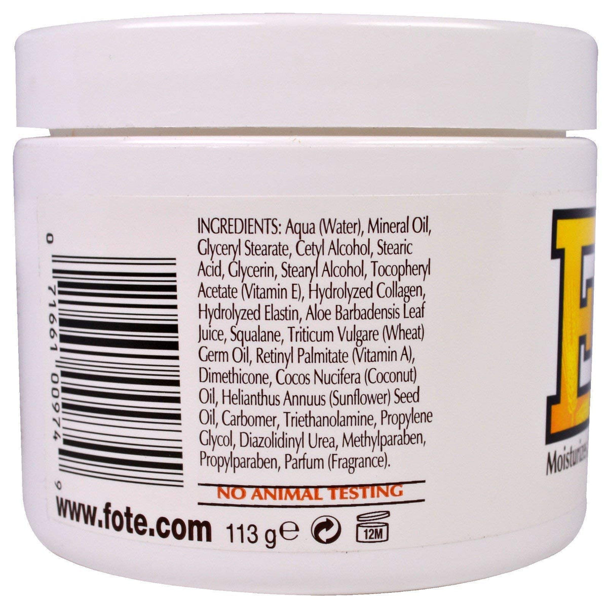 Fruit of the Earth Vitamin E Skin Care Cream texture close-up