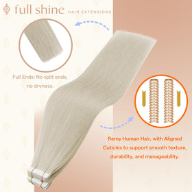 Fshine 22 Inch Ice Blonde Tape in Extensions packaging