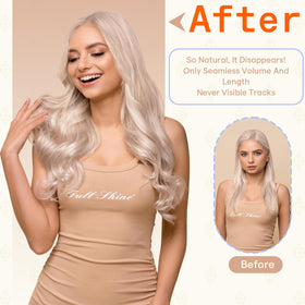 Fshine extensions in a lifestyle setting with model