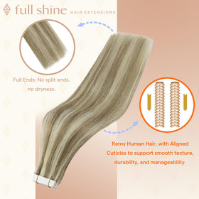 Fshine Tape In Extensions packaging showing details