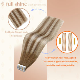 Fshine Tape In Hair Extensions 14 Inch packaging