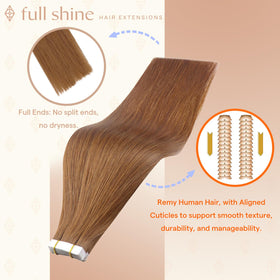 Fshine Tape in Hair Extensions Ginger 22 Inch packaging