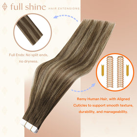 Fshine Tape In Hair Extensions packaging and accessories