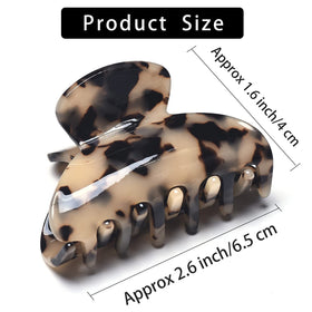 Fsmiling Tortoise Claw Hair Clips displayed on a white background
