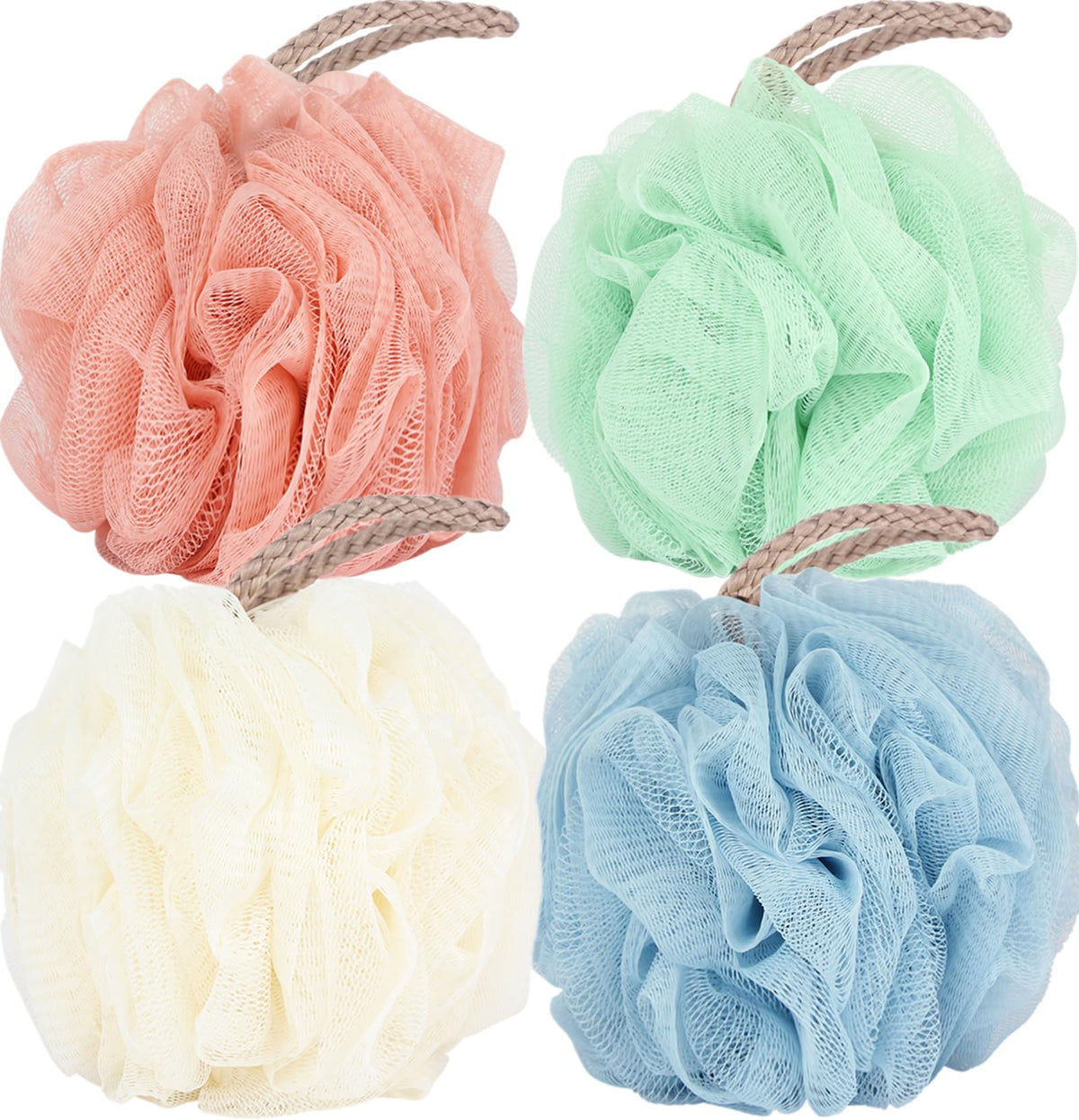 Fu Store Loofah Sponge in vibrant colours, front view