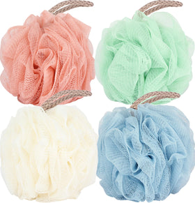 Fu Store Loofah Sponge in vibrant colours, front view