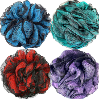 Fu Store Loofah Sponge Set in four colours front view