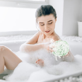 Fu Store Loofah Sponge set of 4 in different colours