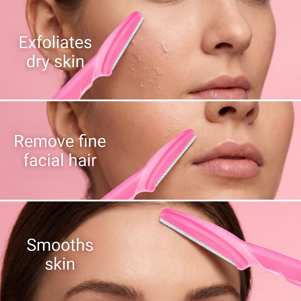 Full length view of HFATMOS Eyebrow Razor measuring 5.7 inches