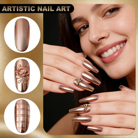 Full set of Artdone chrome nail powders displayed