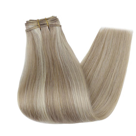 Full Shine 12 Inch Sew In Hair Extensions Ash Blonde packaging
