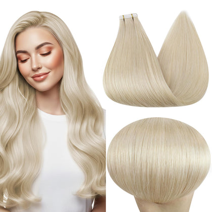 Full Shine 12 Inch Tape-In Human Hair Extensions pack front view