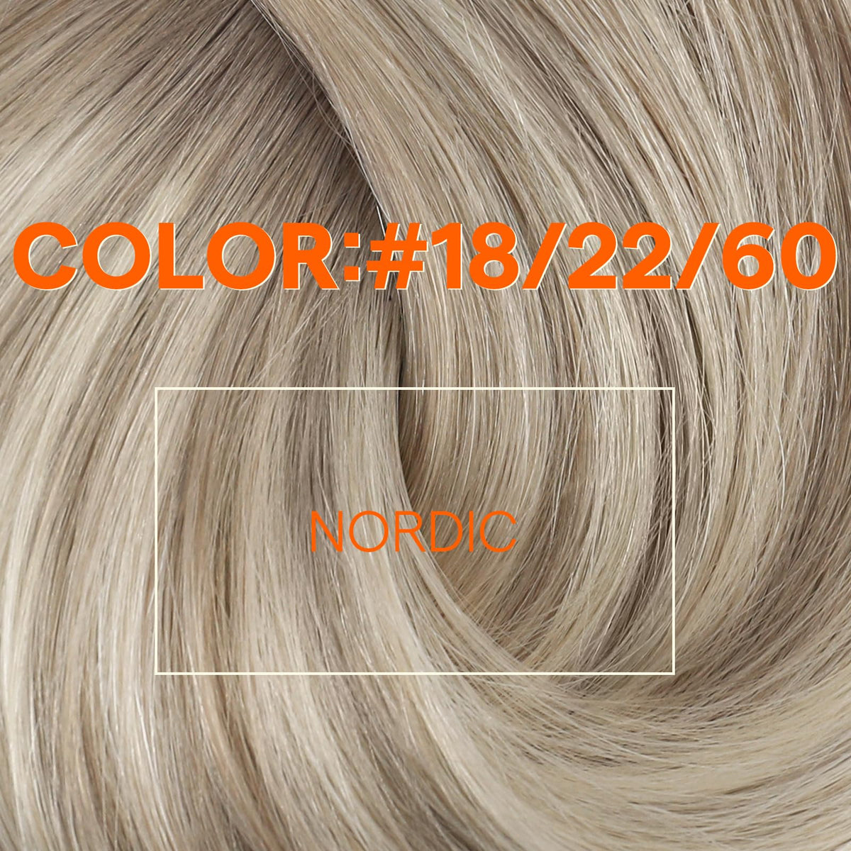Full Shine 18 Inch Hair Extensions Ash Platinum Blonde styled