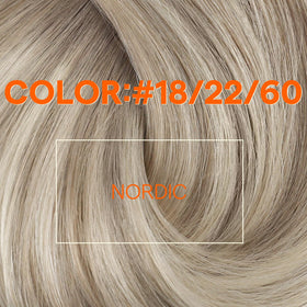 Full Shine 18 Inch Hair Extensions Ash Platinum Blonde styled