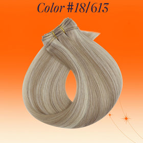 Full Shine 20 Inch Hair Extensions showing dual-layer weft