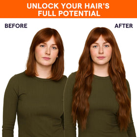 Full Shine 20 Inch Weft Hair Extensions Copper Auburn back view