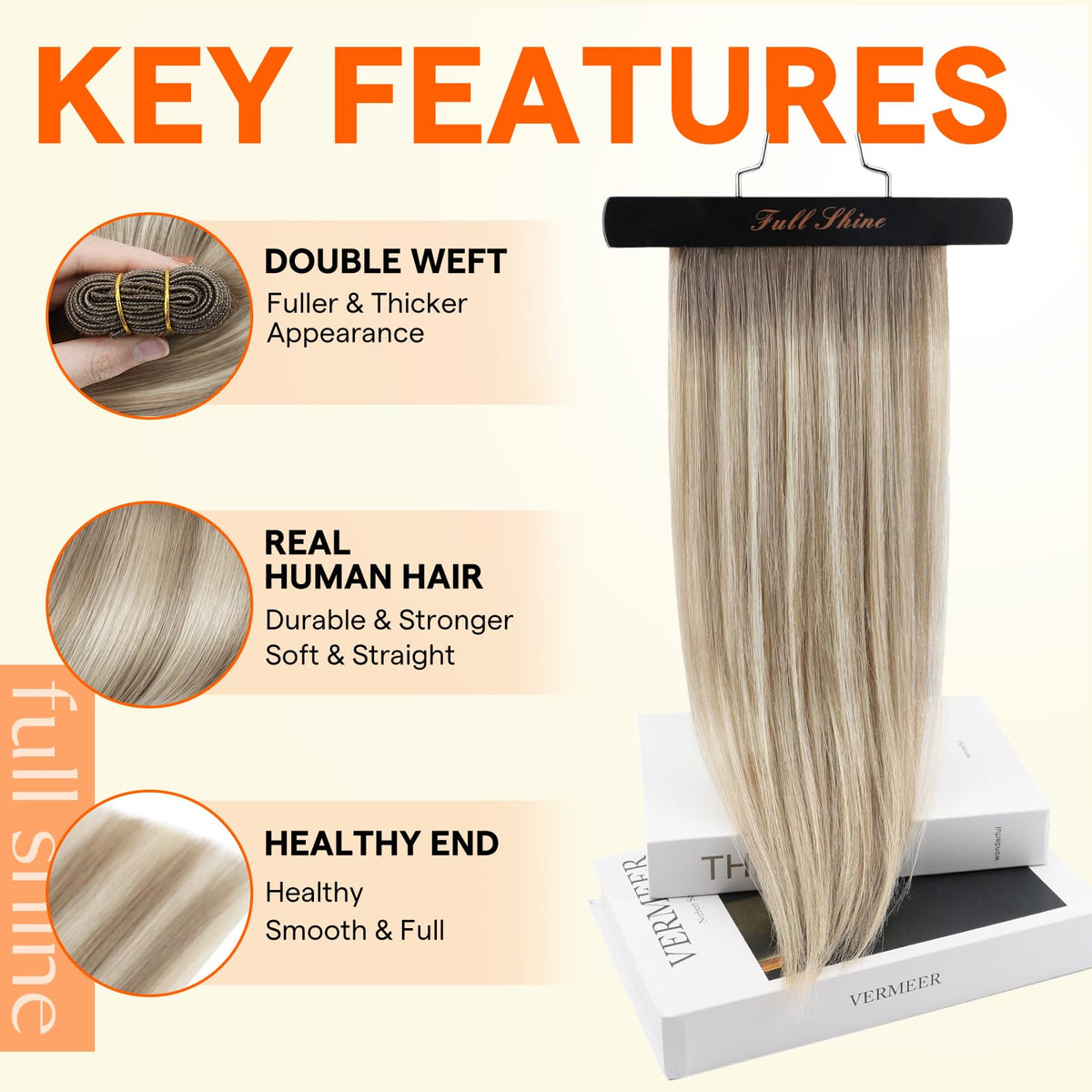 Full Shine 20 Inch Weft Hair Extensions packaging