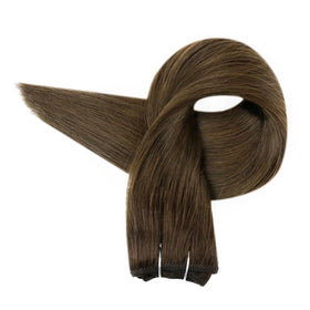 Full Shine 22 Inch Weft Hair Extensions 130G installation example