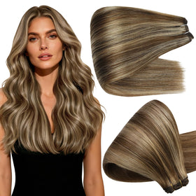 Full Shine 24 Inch Invisible Weft Hair Extensions front view