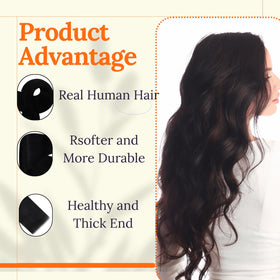 Full Shine 28 Inch Weft Hair Extensions Jet Black close-up