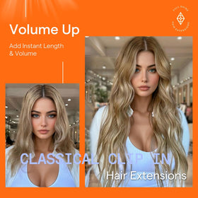 Full Shine Balayage Brown Hair Extensions packaging
