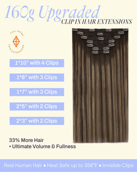 Full Shine Balayage Clip-In Extensions 18 Inch packaging