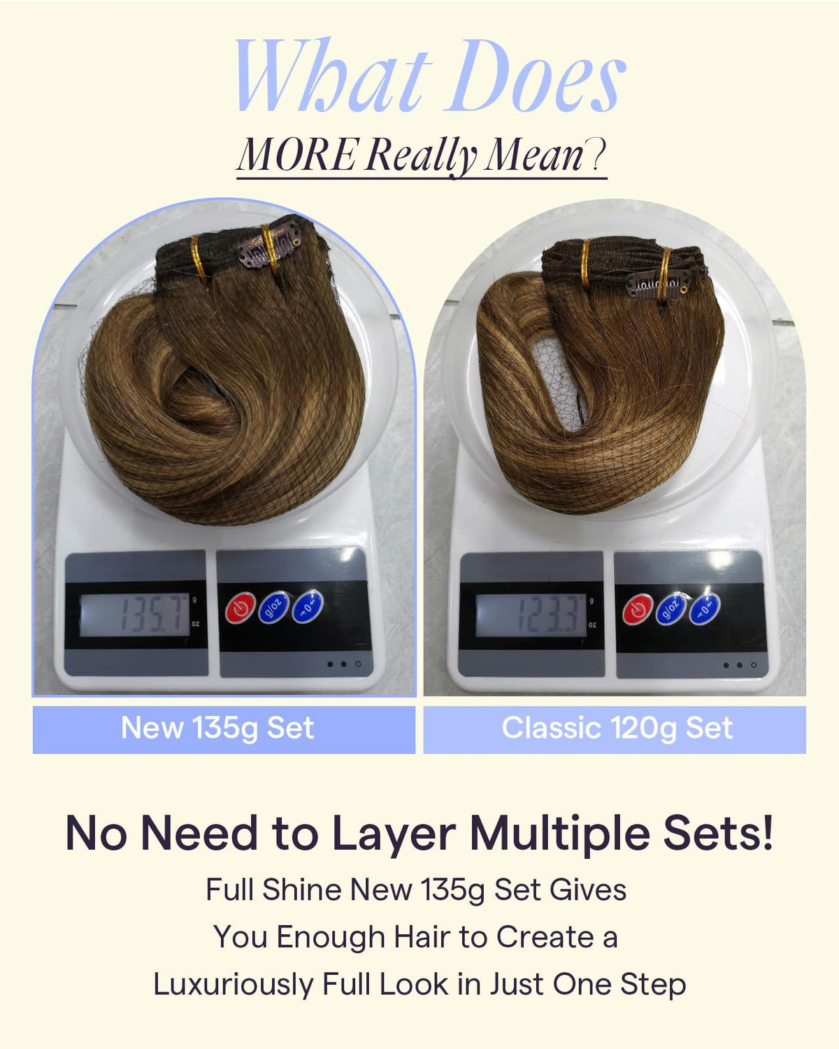 Full Shine Balayage Clip in Hair Extensions displayed on a flat surface