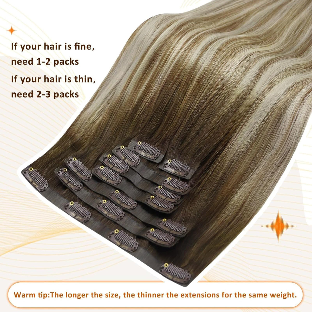 Full Shine Balayage Extensions laid flat to show texture