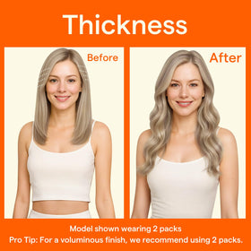 Full Shine Blonde Highlight Hair Extensions 18/613 lifestyle scene