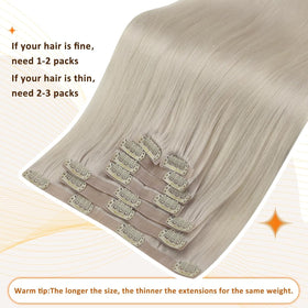 Full Shine Blonde Human Hair Clip in Extensions 22 Inch in different lighting