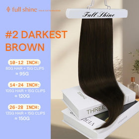 Full Shine Brown Clip in Hair Extensions packaging