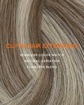 Full Shine Brown Highlighted Clip in Hair Extensions in various colors