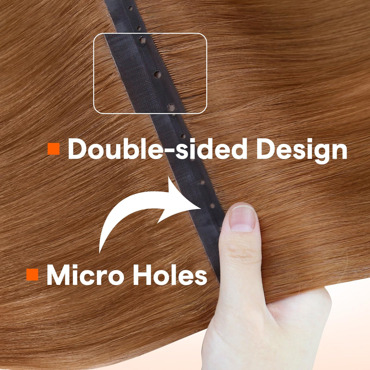 Full Shine Butterfly Weft Hair Extensions in natural light