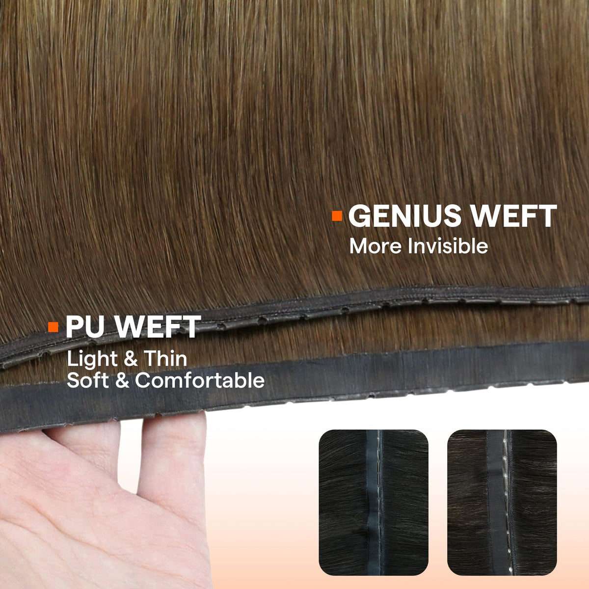 Full Shine Butterfly Weft Hair Extensions in packaging