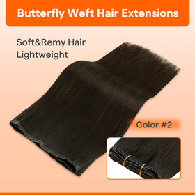 Full Shine Butterfly Weft Hair Extensions packaging