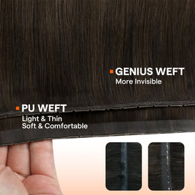 Full Shine Butterfly Weft Hair Extensions showing colour blend