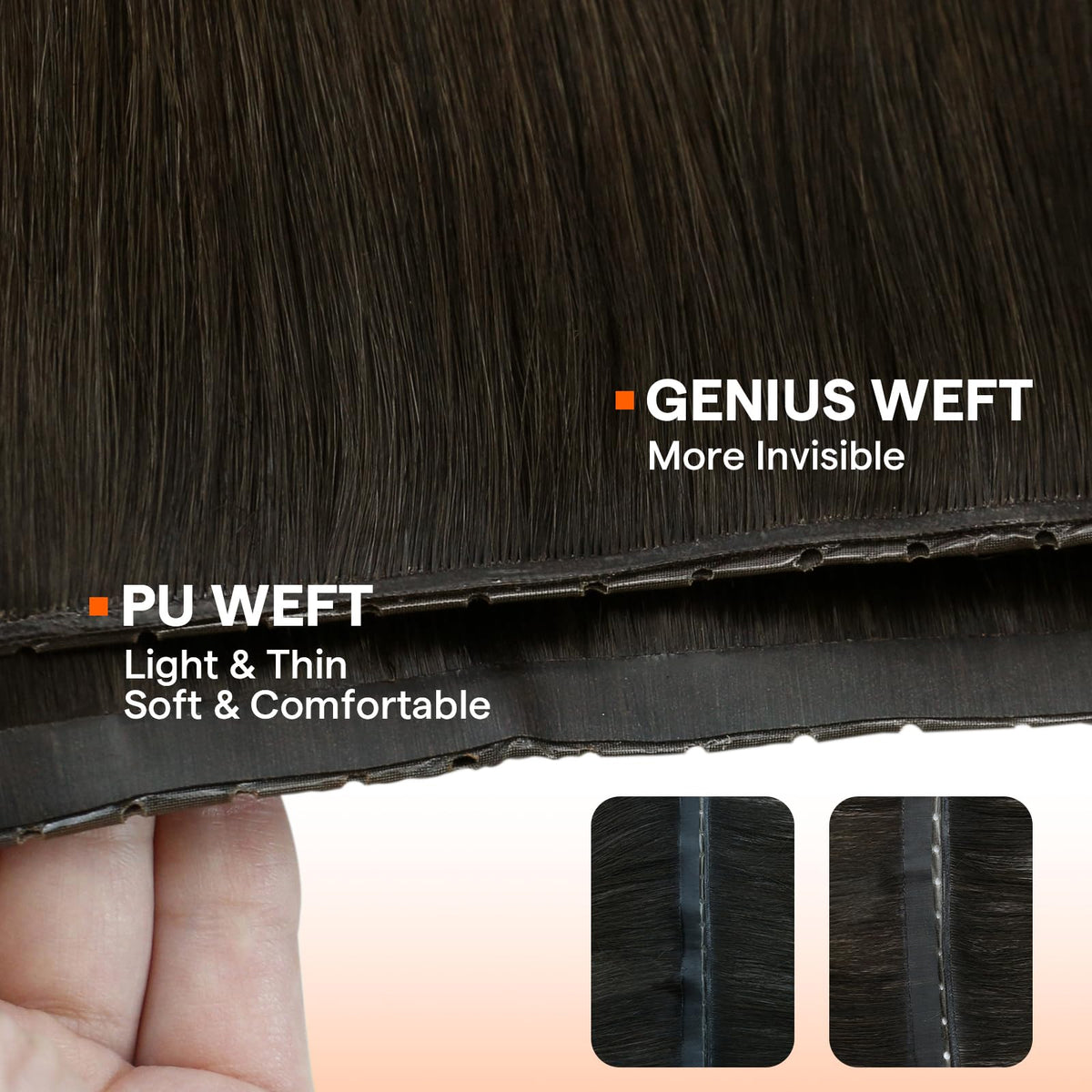 Full Shine Butterfly Weft Hair Extensions with styling tools