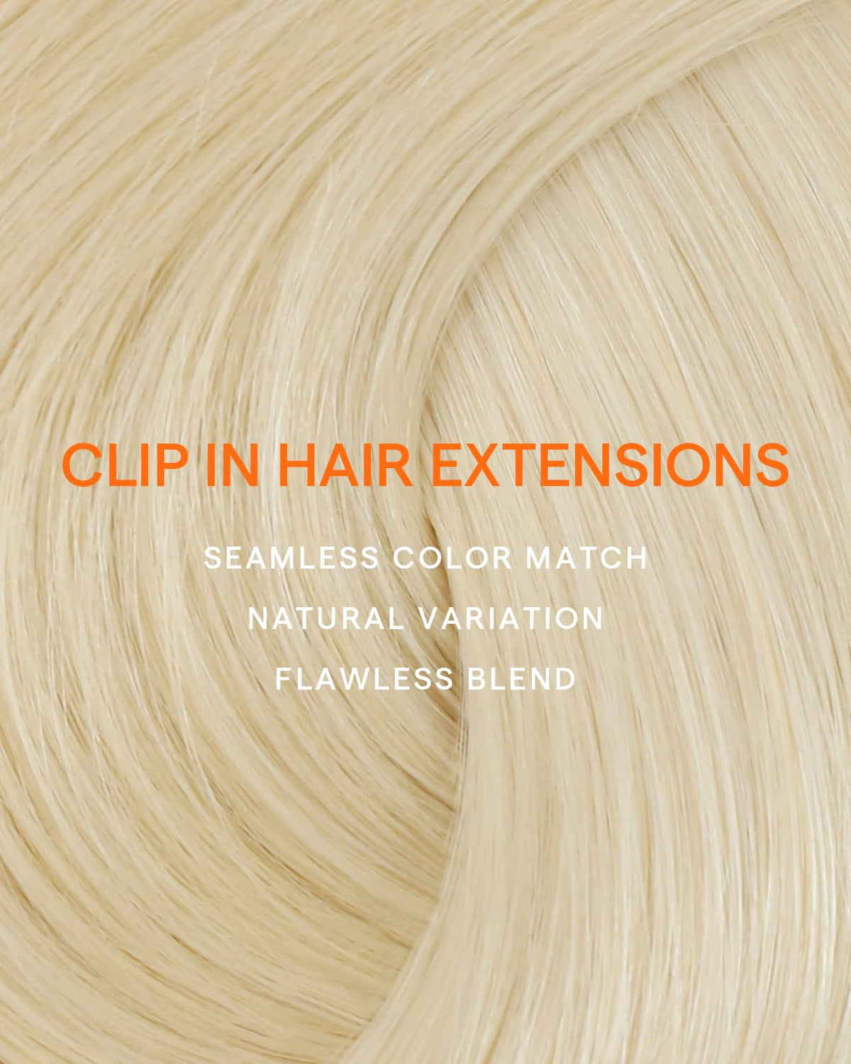 Full Shine Clip in Blonde Hair Extensions laid flat on a surface