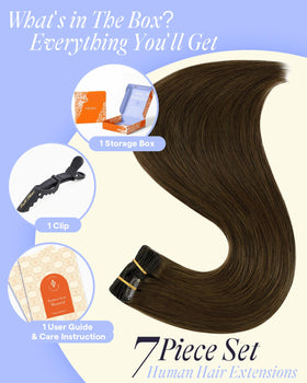 Full Shine clip in extensions 3 inch pieces