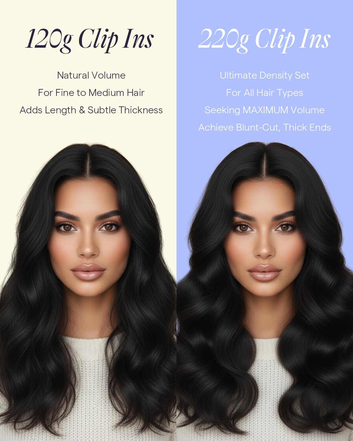 Full Shine clip in extensions 8 inch piece