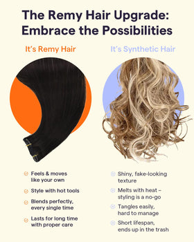 Full Shine Clip in Extensions displayed on a mannequin