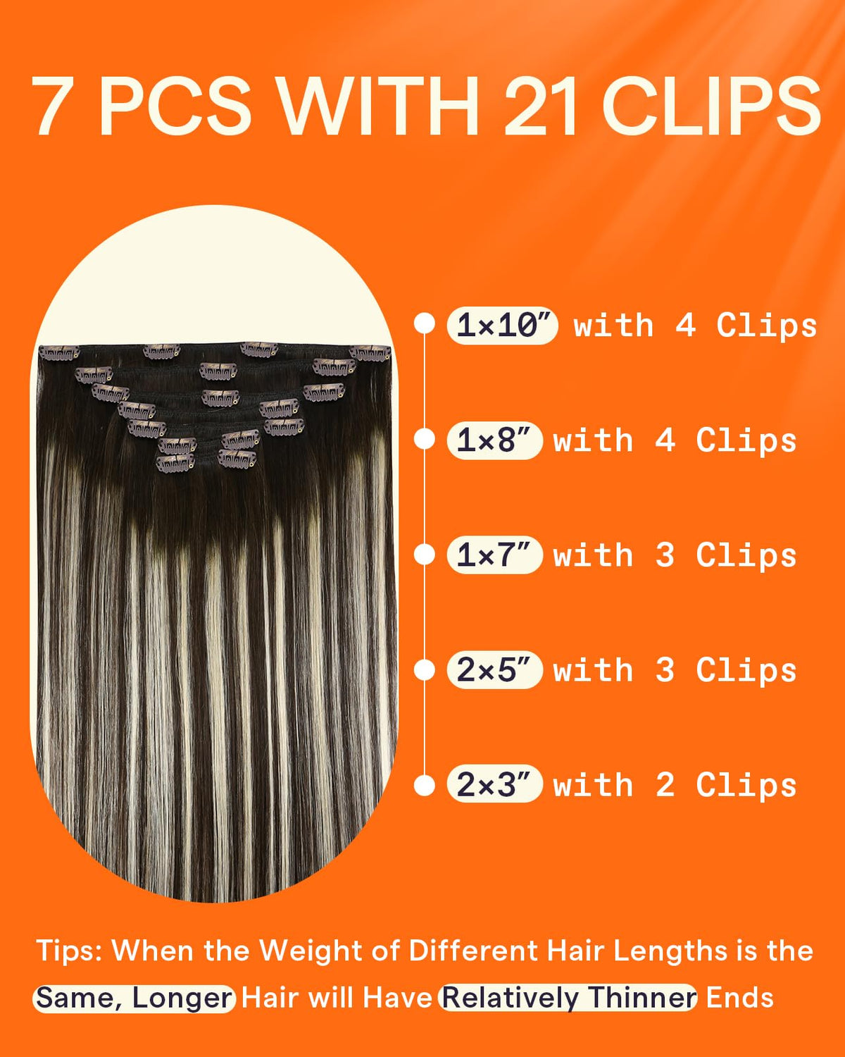 Full Shine Clip in Extensions displayed with packaging