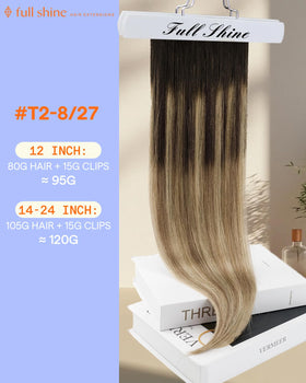 Full Shine Clip-in Hair Extensions 120g packaging